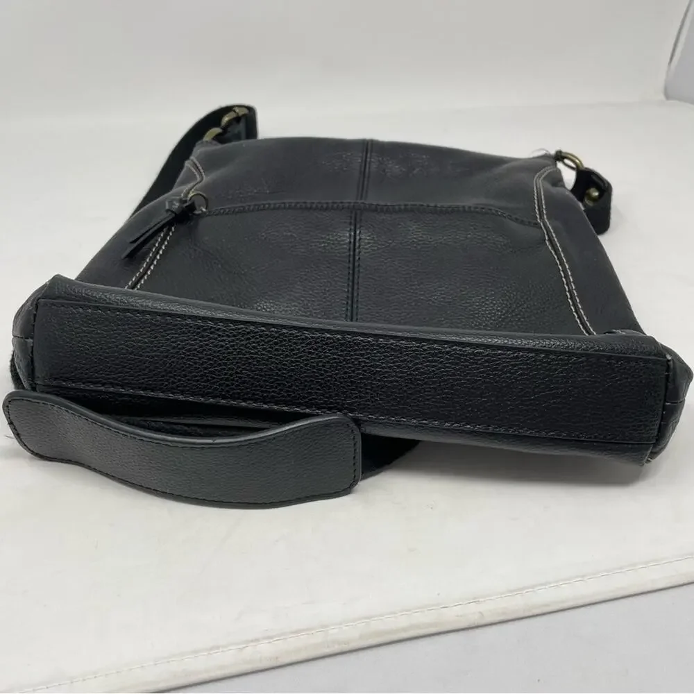 The Sak Black Leather Crossbody Bag OS